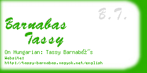 barnabas tassy business card